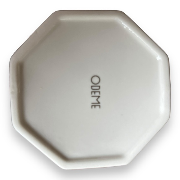 Odeme White Porcelain Catchall and Ring Dish with Geometric Slate Black Edges - Picture 7 of 16